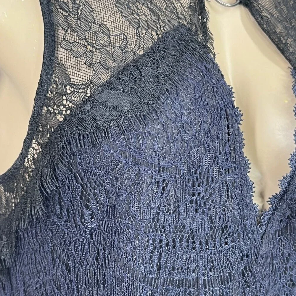 FREE‎ PEOPLE Don't You Dare Lace Black Dress M